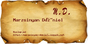 Marzsinyan Dániel névjegykártya